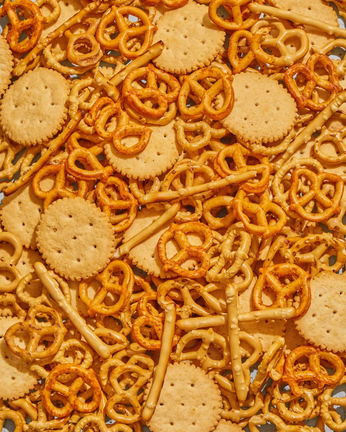 FitJoy snack mix with crackers and pretzels